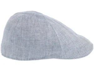 Duck Cap Linen Blue Flat Cap