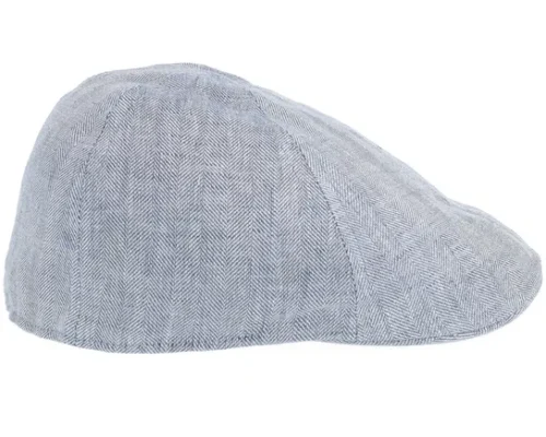 Duck Cap Linen Blue Flat Cap