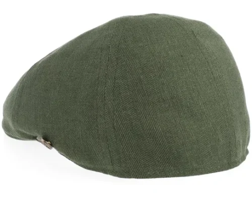 Duck Cap Linen Olive Flat Cap