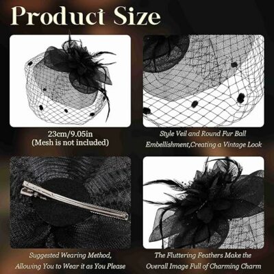 Feather Mesh Women Fascinator Hat