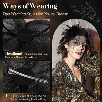 Feather Mesh Women Fascinator Hat