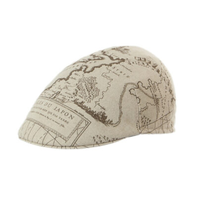 Geographical Map Flat Cap