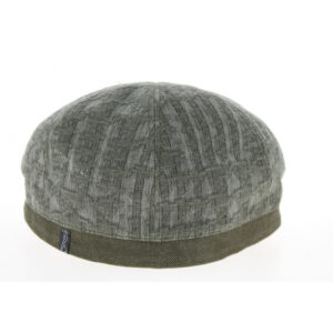Green Cotton Flat Cap