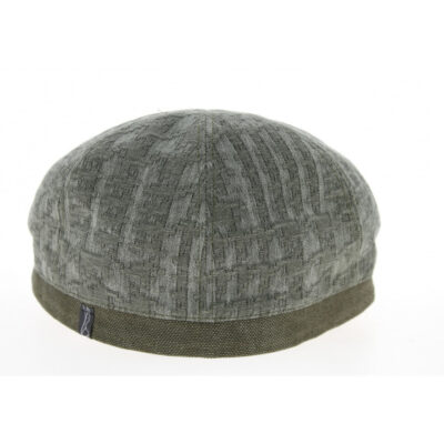 Green Cotton Flat Cap