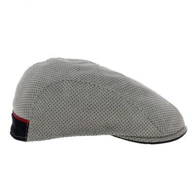 Grey Suede Curved Flat Cap