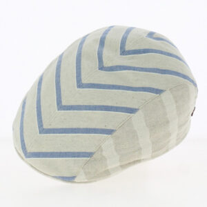 Hannover Beige with blue stripes Flat Cap
