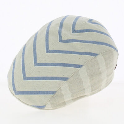 Hannover Beige with blue stripes Flat Cap