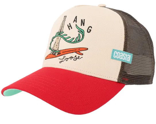 Hft Hangloose Creme/Red A-frame Trucker