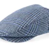 Hooligan Low Cap Celadon GreenRoyal Plaid Flat Cap