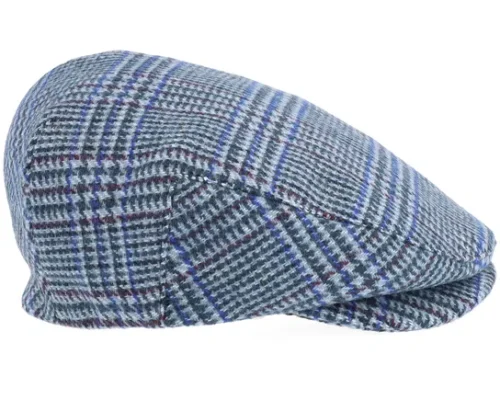 Hooligan Low Cap Celadon GreenRoyal Plaid Flat Cap