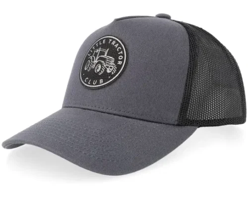 Kids Little Tractor Round Black Patch Dark CharcoalBlack A-frame Trucker