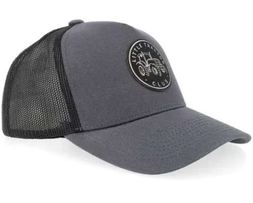Kids Little Tractor Round Black Patch Dark CharcoalBlack A-frame Trucker