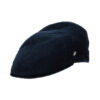 Navy Blue Velvet Flat Cap