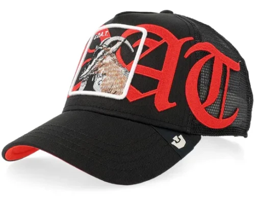 Old English Goat Black A-frame Trucker