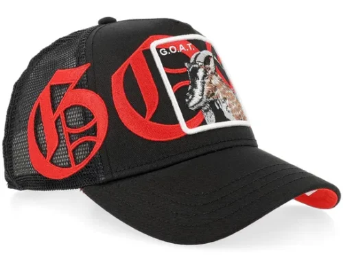 Old English Goat Black A-frame Trucker
