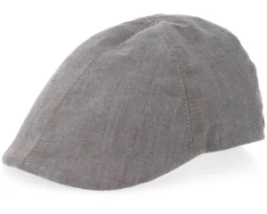 Paddy Leinen Brown Melange Flat Cap