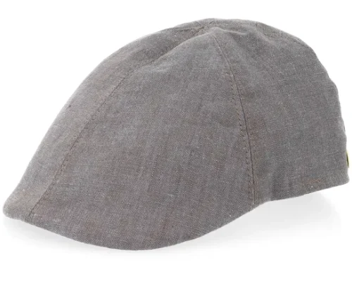 Paddy Leinen Brown Melange Flat Cap