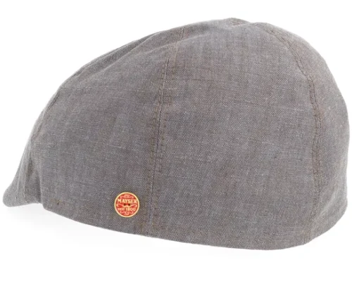 Paddy Leinen Brown Melange Flat Cap
