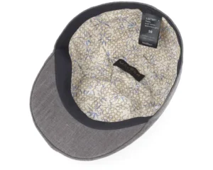 Paddy Leinen Brown Melange Flat Cap