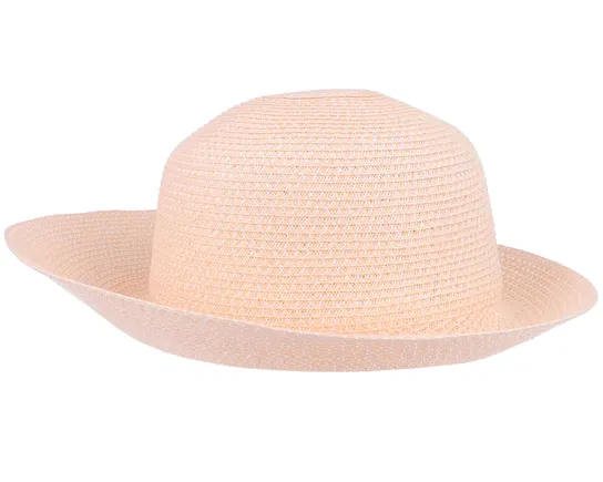 Paper Braid Cap Powder Red/White Straw Sun Hat
