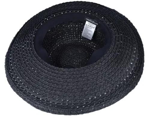 Paper Crochet Bolero Black Straw Hat