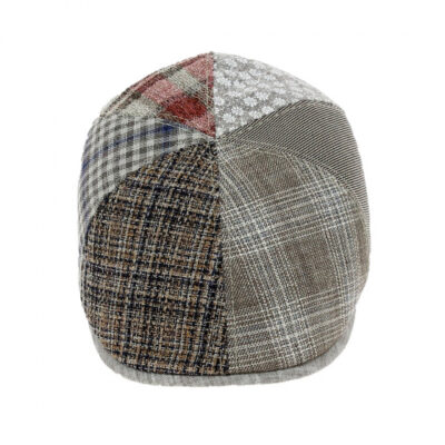 Patchwork Linen and Cotton Flat Cap