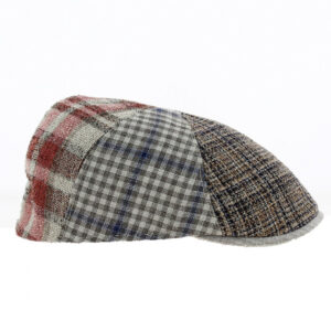 Patchwork Linen and Cotton Flat Cap