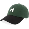 Poodle Dog Stone Washed Dark GreenBlack Baseball Cap