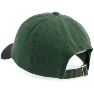 Poodle Dog Stone Washed Dark GreenBlack Baseball Cap