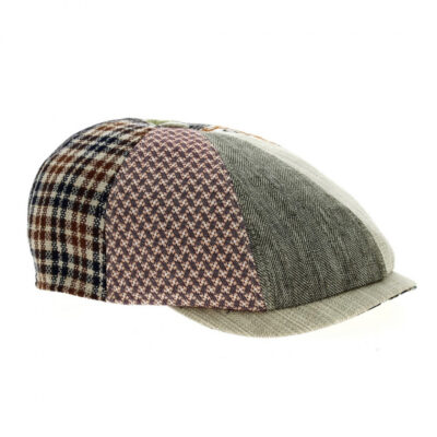 Rounded Flat Cap Patchwork Cotton