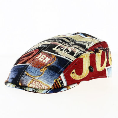 Rounded Las Vegas Cotton Multicolor Flat Cap