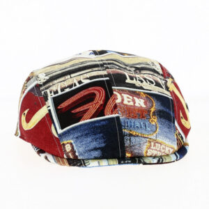 Rounded Las Vegas Cotton Multicolor Flat Cap