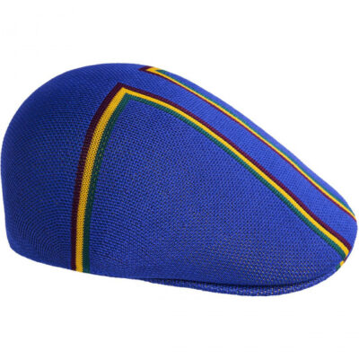 Stripe Royal Blue Flat Cap