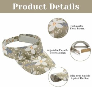 Sun Visors for Women - Print Flower