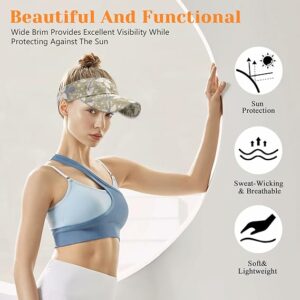 Sun Visors for Women - Print Flower