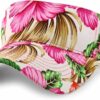 Tropical Flower Hibiscus Pattern Print Summer Visor Cap
