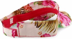 Tropical Flower Hibiscus Pattern Print Summer Visor Cap
