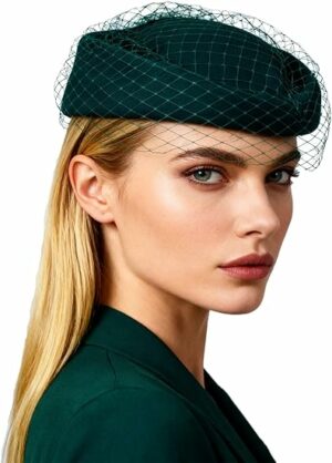 Women Elegant Church Pillbox Hat