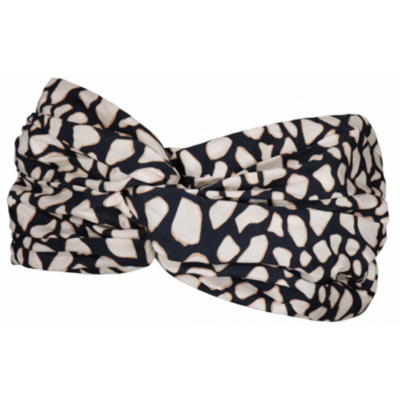 Women's Easy Headband Black & White Cotton