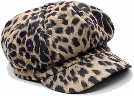 Women's Retro Leopard Bakerboy Cap