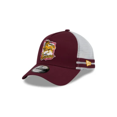 9Forty A-Frame Brisbane Broncos NRL Retro Trucker Cap