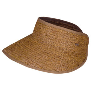 Brown Straw Visor Cap