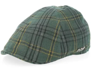 Check Green Flat Cap