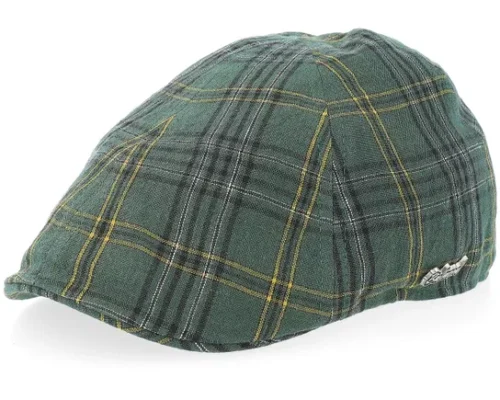 Check Green Flat Cap