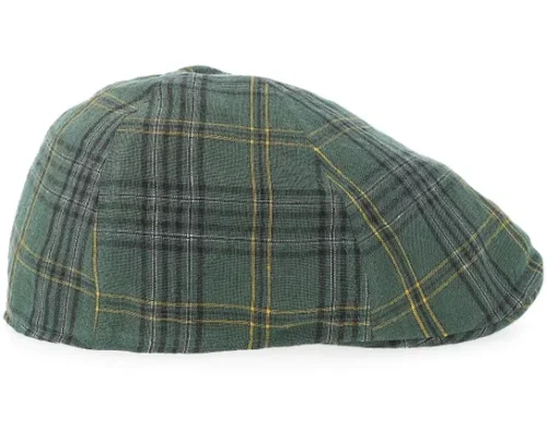 Check Green Flat Cap