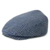 Check Lightweight Flat Cap - Royal Blue