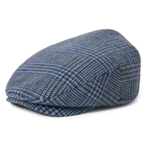 Check Lightweight Flat Cap - Royal Blue