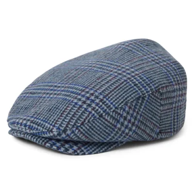 Check Lightweight Flat Cap - Royal Blue