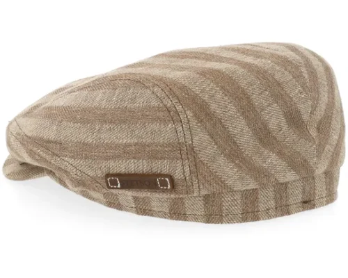 Coffee Dyed Barista Beige Almond Flat Cap