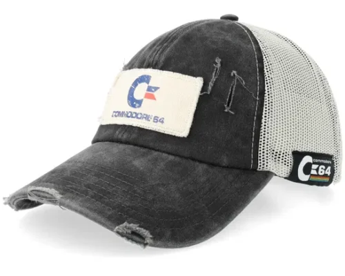 Commodore64 BlackWhite Trucker Cap